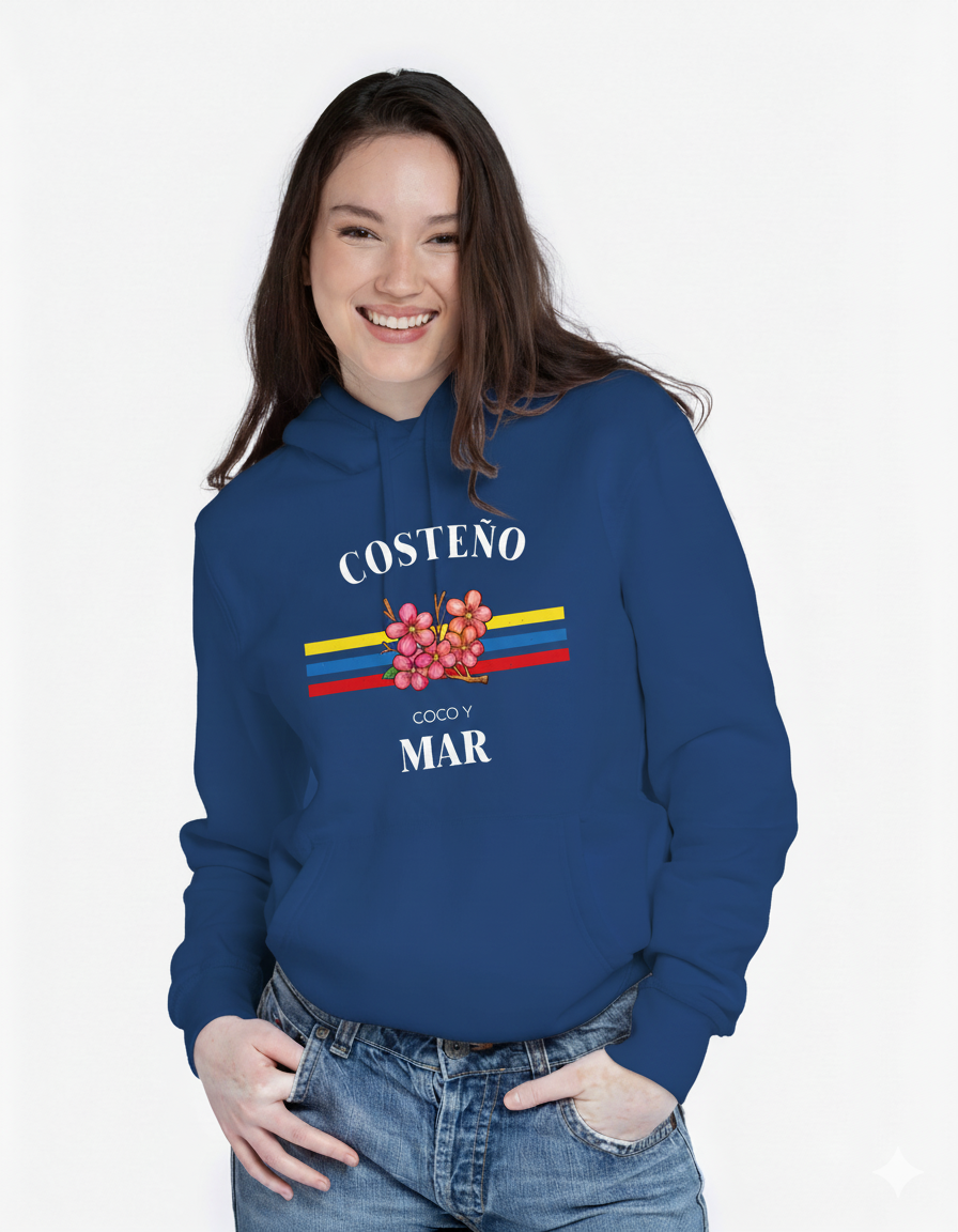 Hoodie “Costeño — Coco y Mar”