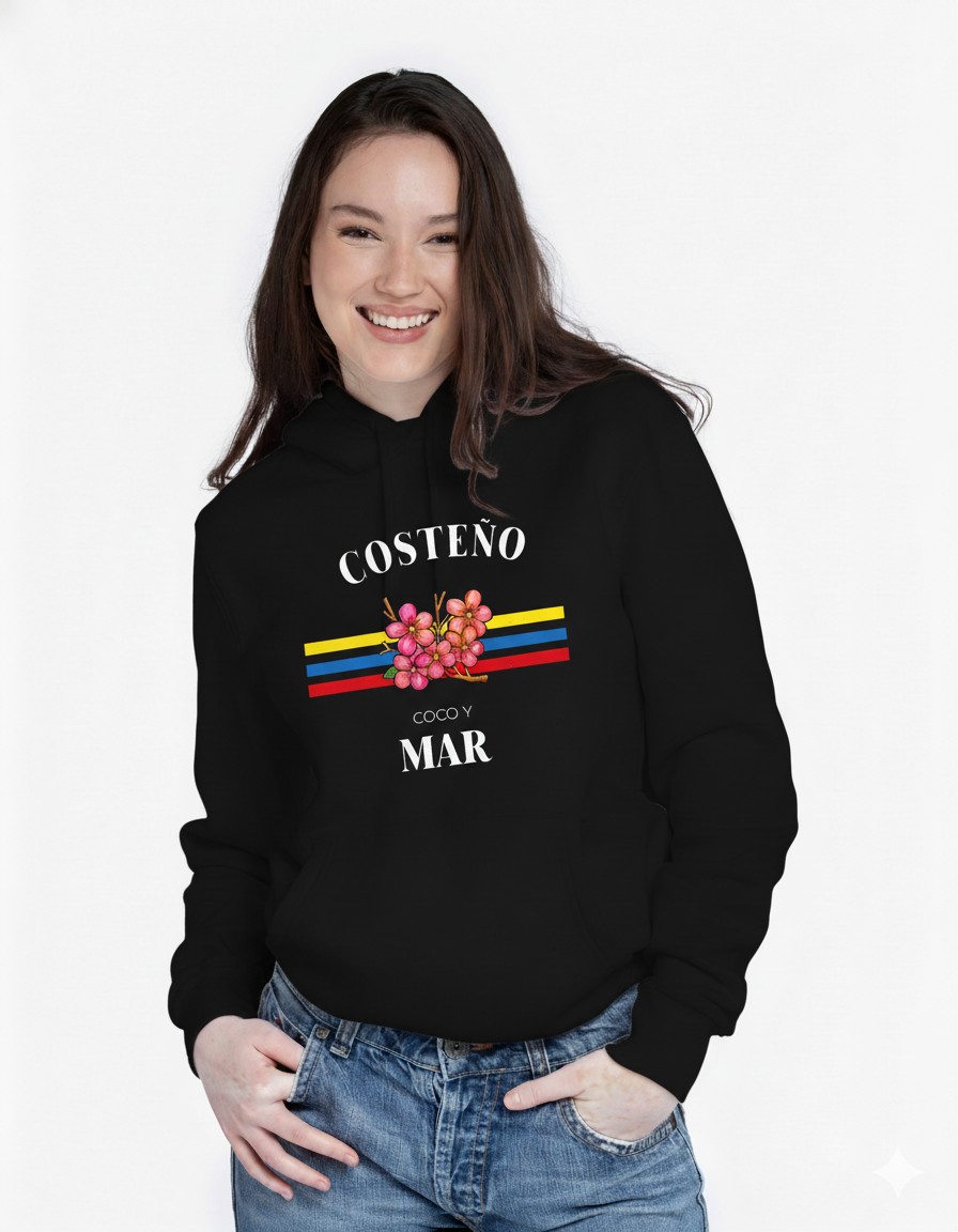 Hoodie “Costeño — Coco y Mar”