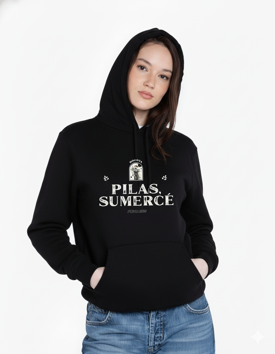Hoodie “Pilas, Sumercé” – Bogotá Edition