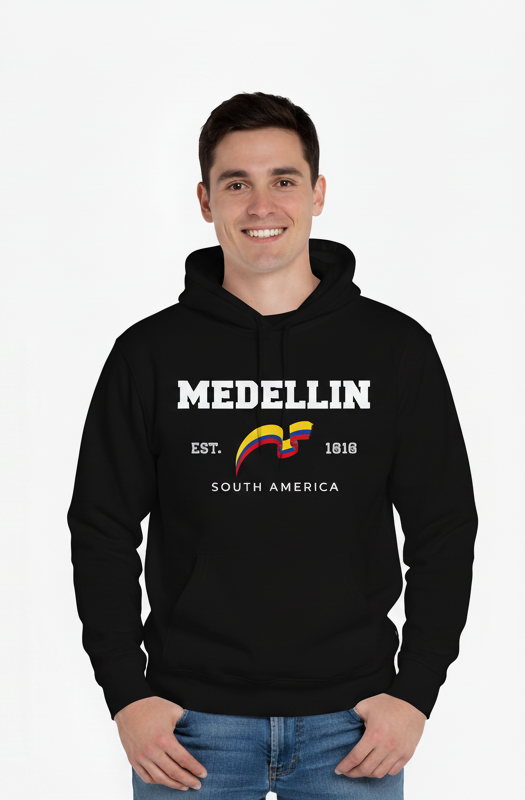 Hoodie “Medellín EST. 1616 – South America”