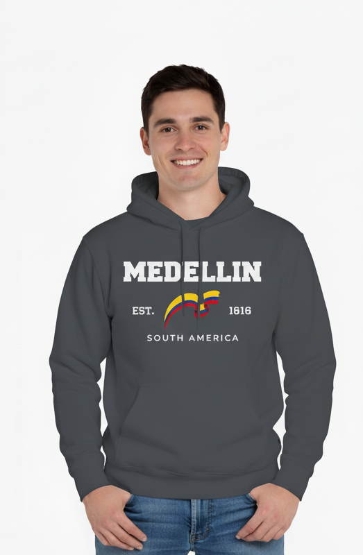 Hoodie “Medellín EST. 1616 – South America”