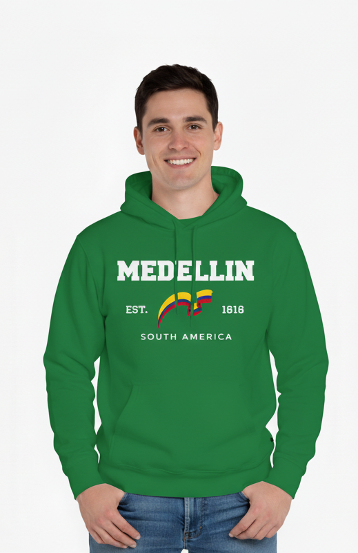 Hoodie “Medellín EST. 1616 – South America”