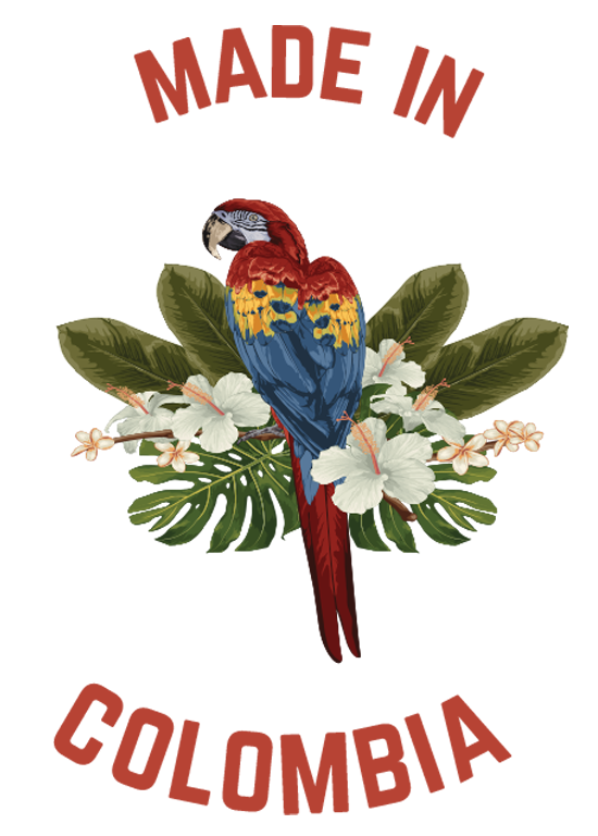 Hoodie “Made in Colombia – Macaw Crest”