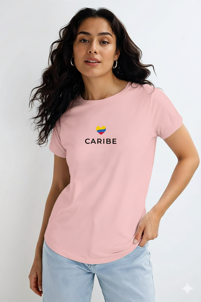 Camiseta Básica “Caribe Heart”