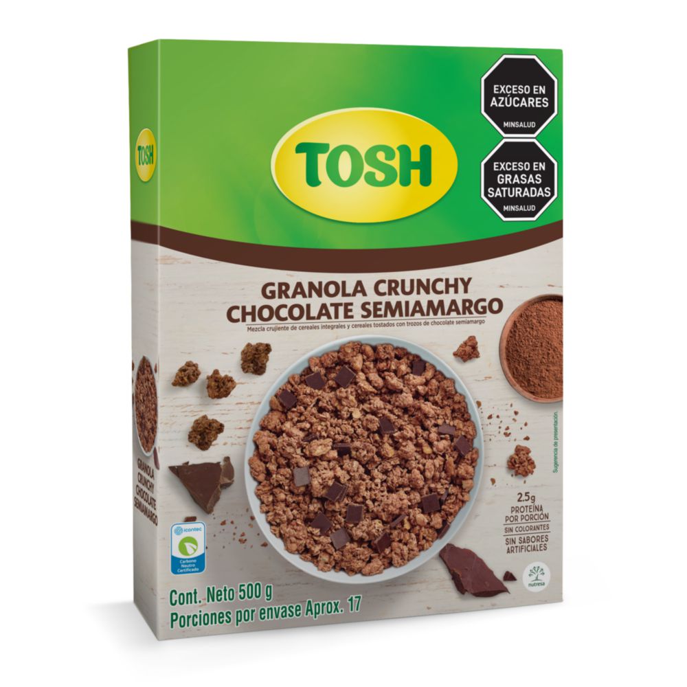 Cereal Tosh De Chocolate semi amargo Nutresa x 500 gr