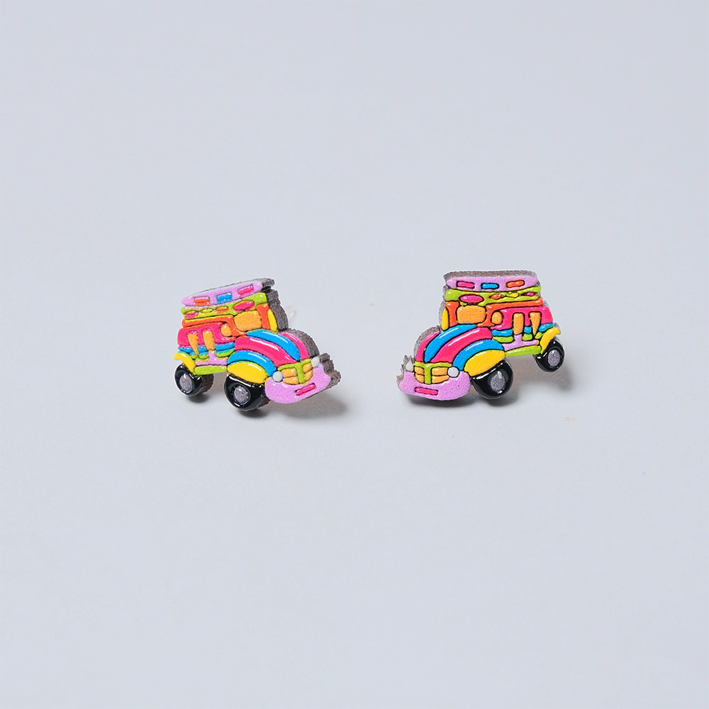 Aretes de Madera Colorful Chiva Multicolor H5-04