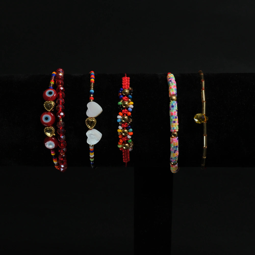 Set de Pulseras Candy Ruby Charm Boho Chic H6-14