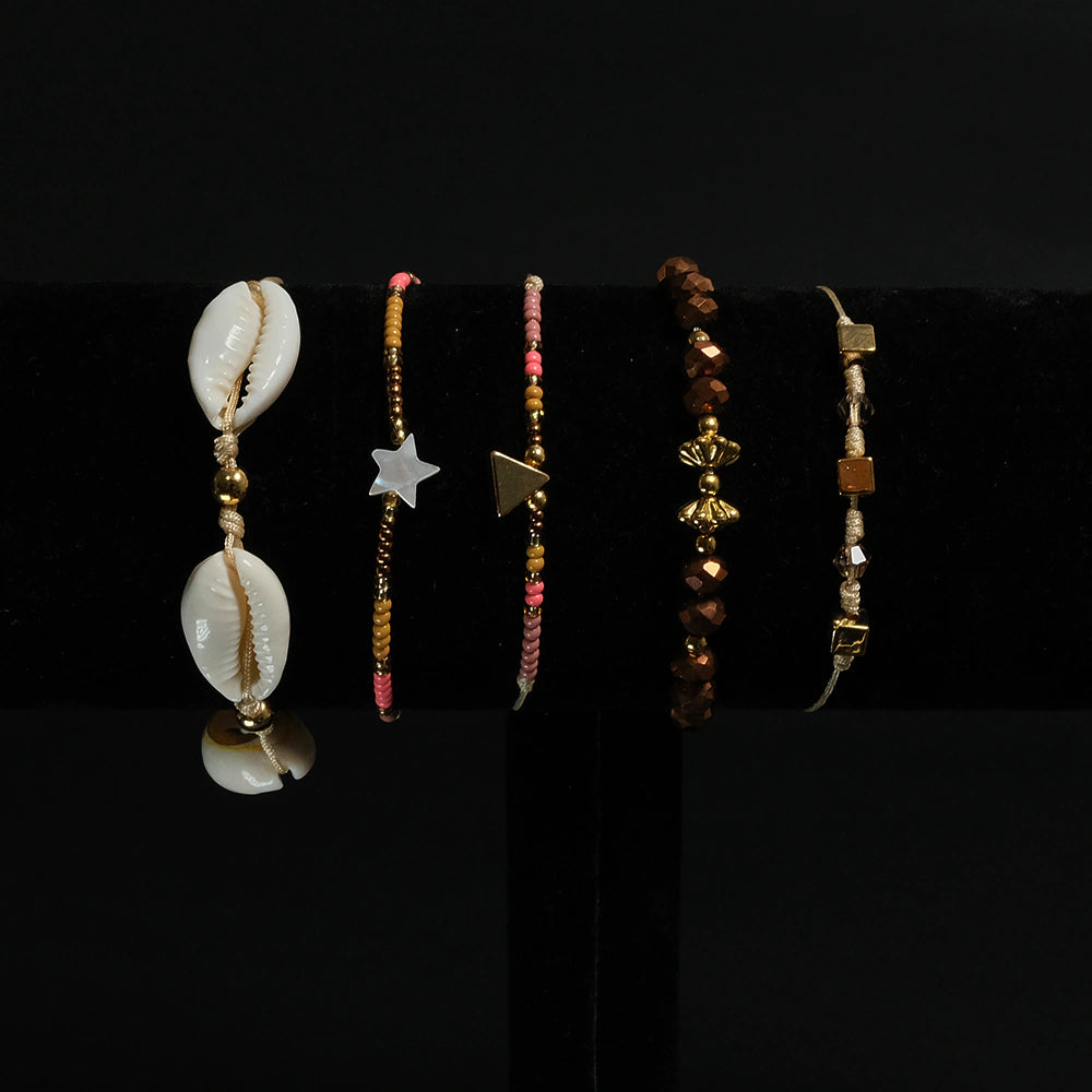 Set de Pulseras Golden Coast Charm Boho Chic H6-19
