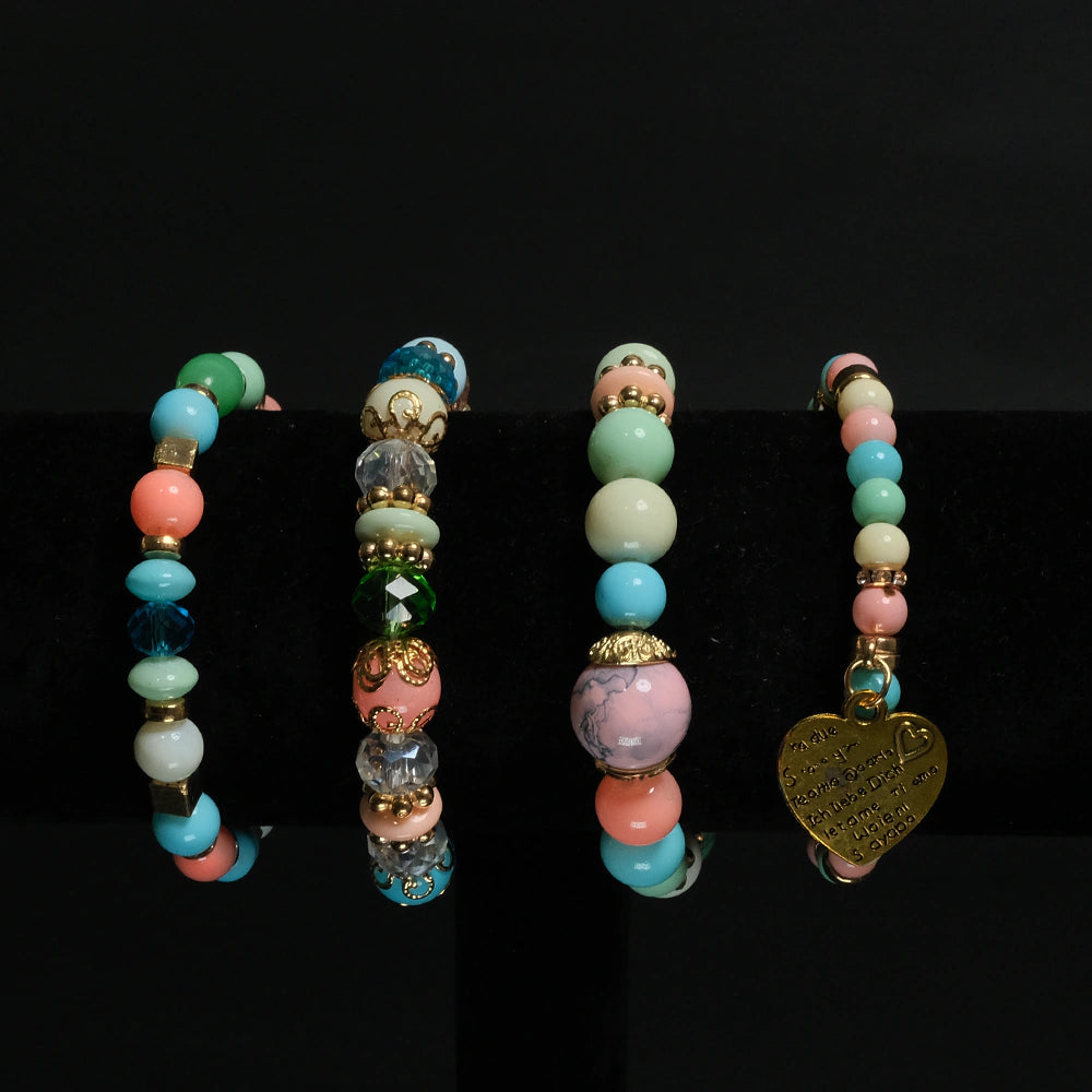 Set de Pulseras Pastel Dream Charm Boho Chic H7-01