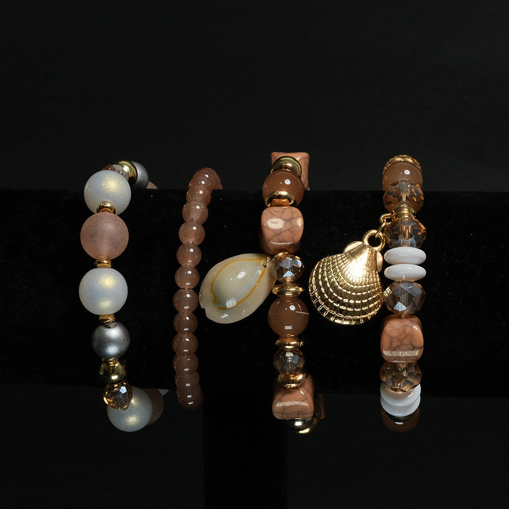 Set de Pulseras Golden Shell Boho Chic H7-02