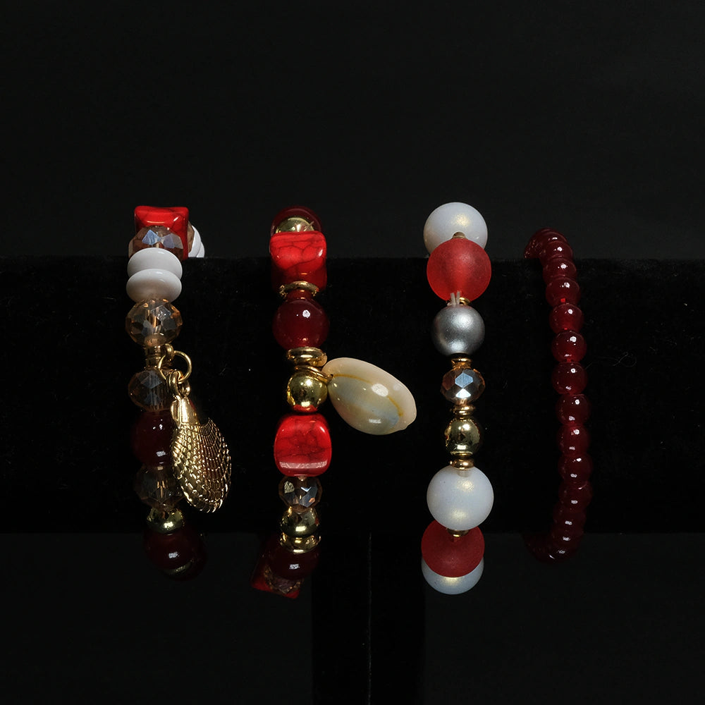 Set de Pulseras Ruby Shell Boho Chic H7-07