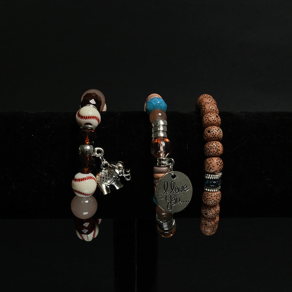 Set de Pulseras Rustic Love Charm Boho Chic H7-11
