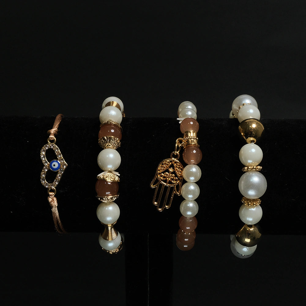 Set de Pulseras Pearl Protection Charm Boho Chic H7-13