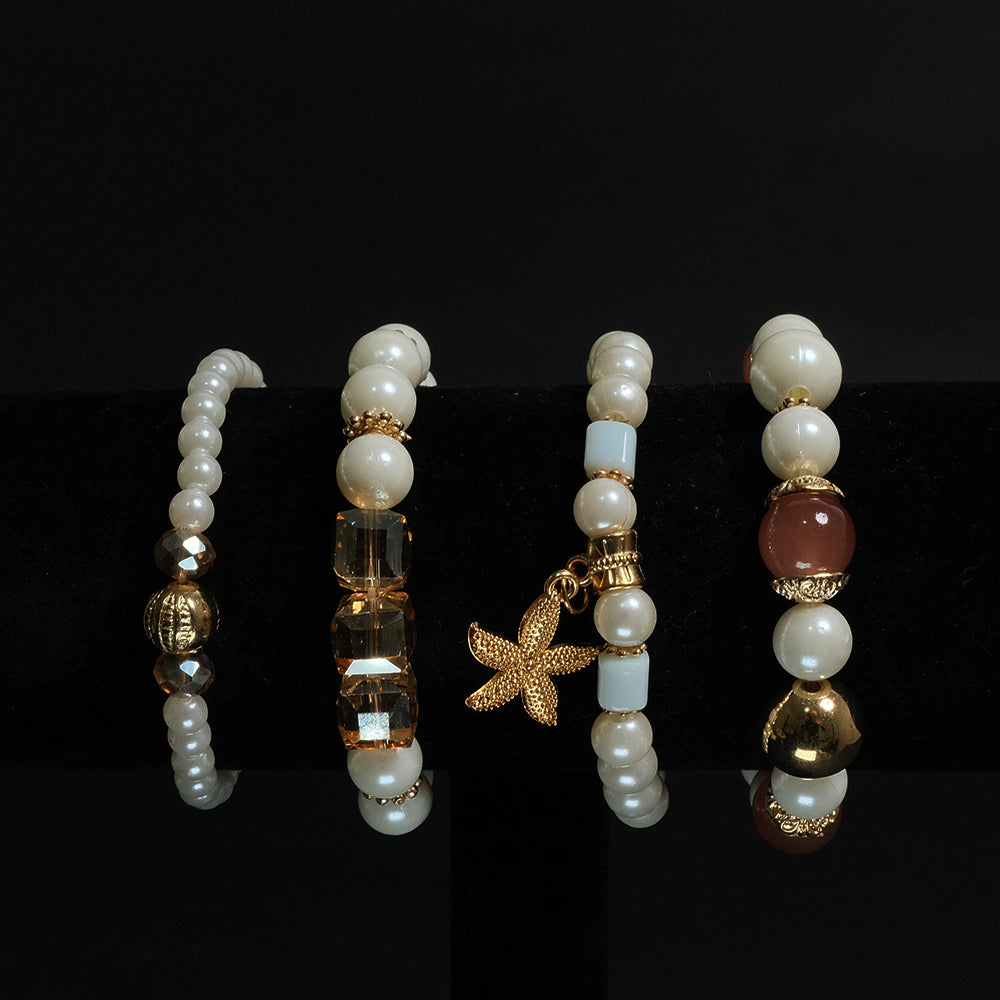 Set de Pulseras Pearl Starfish Charm Boho Chic H8-05