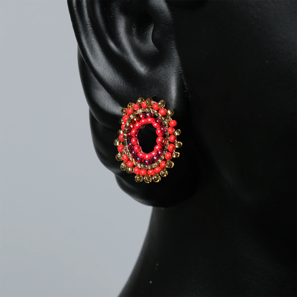 Set de Aretes y Pulsera Aurelia Flor Dorada H9-01