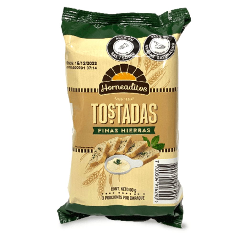 TOSTADAS FINAS HIERBAS HORNEADITOS 90 G