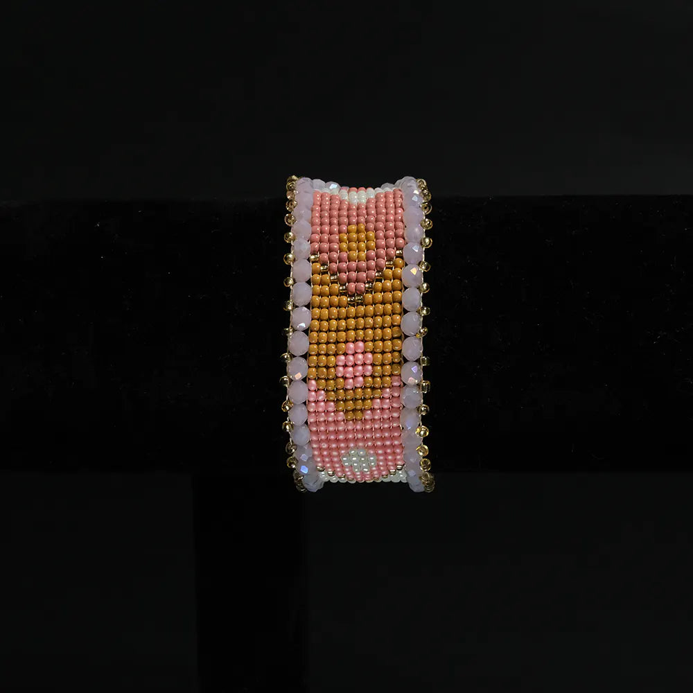 Pulsera Rosa Dorada I3-09