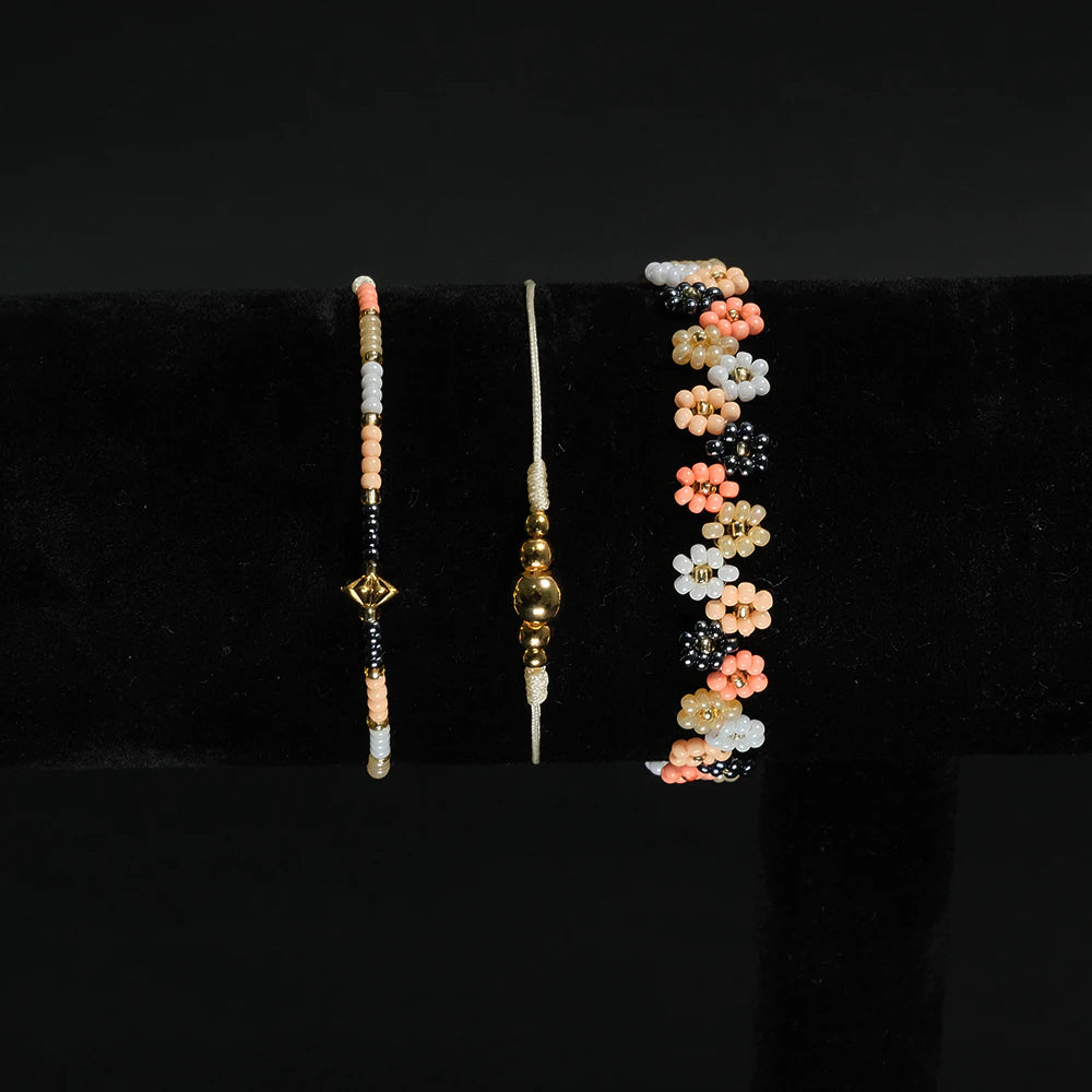 Set de Pulseras Golden Blossom Elegance I6-02