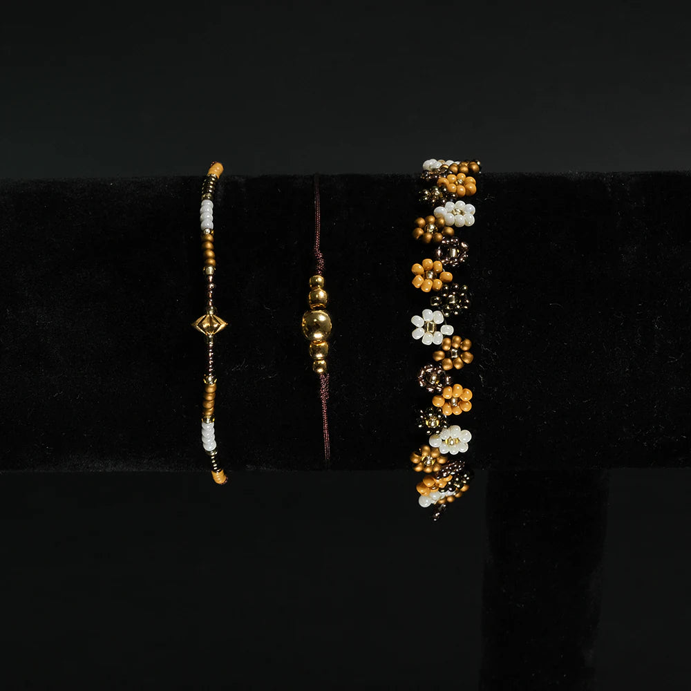 Set de Pulseras Golden Noir Elegance I6-03