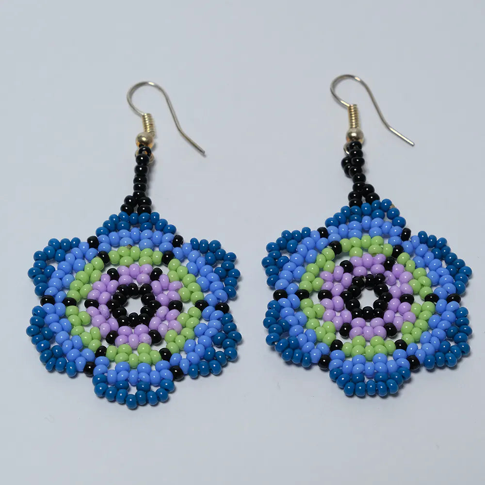 Aretes Mandala Ocean Bloom de Mostacilla I7-05