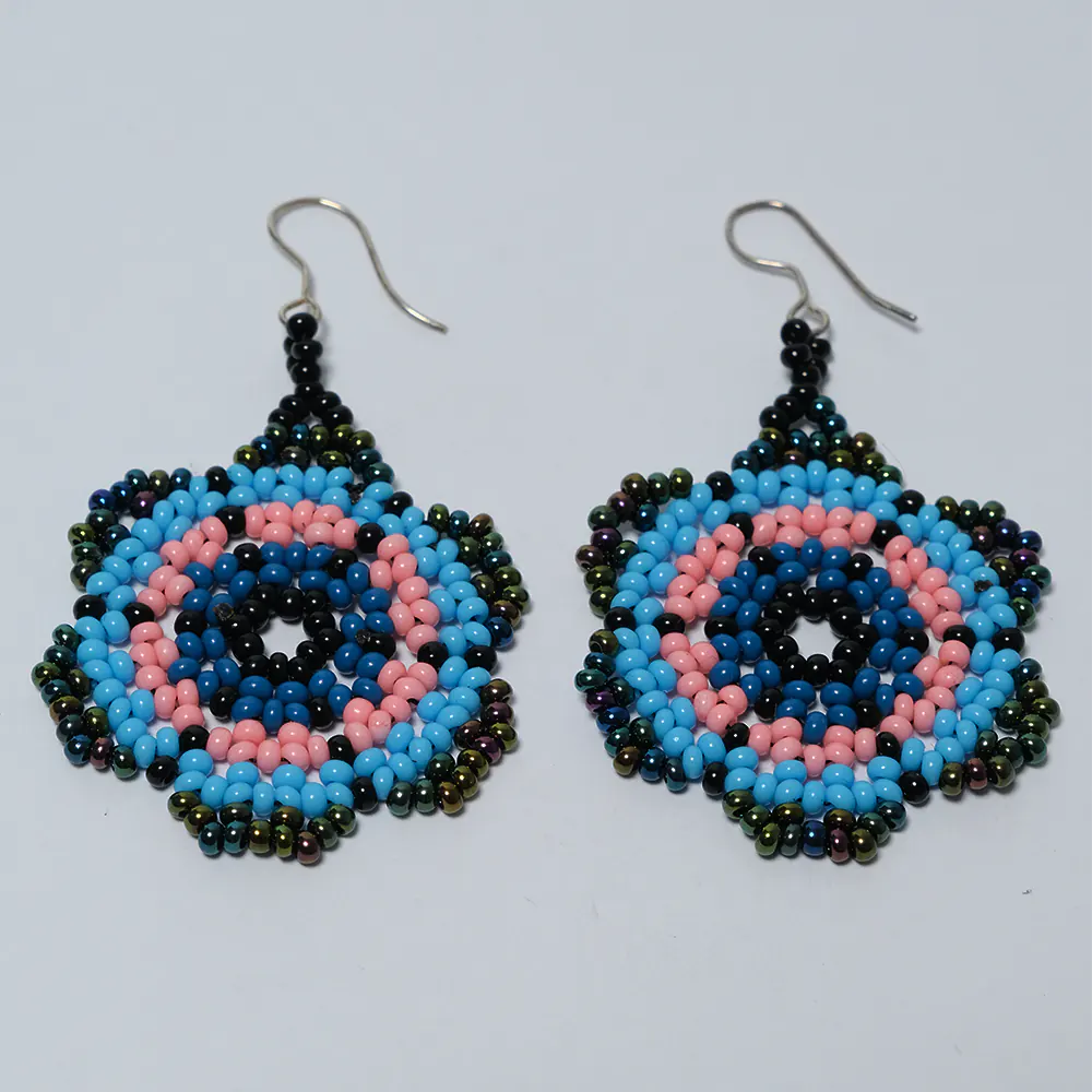 Aretes Mandala Sky Blush de Mostacilla I7-07
