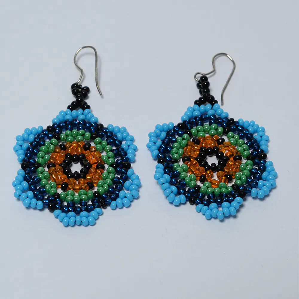 Aretes Mandala Amber Sky de Mostacilla I7-12
