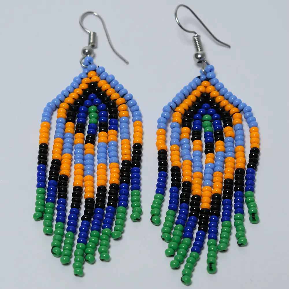 Aretes Arcoiris Oceano de Mostacilla I9-04