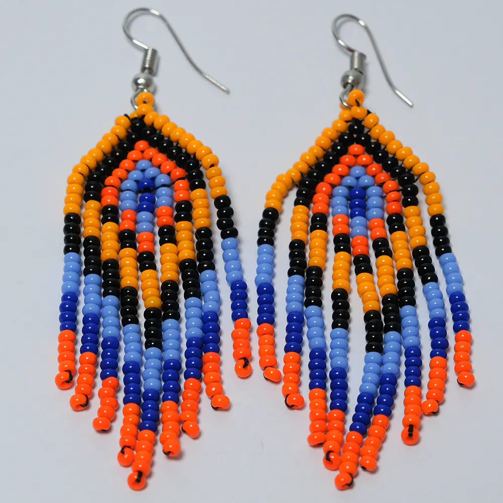 Aretes Arcoiris Neon de Mostacilla I9-06