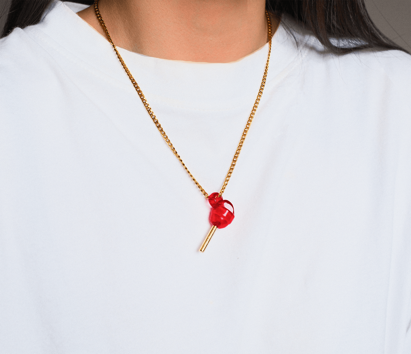 Fun Society Collar Bon Bon Bum ®️Rojo Fresa
