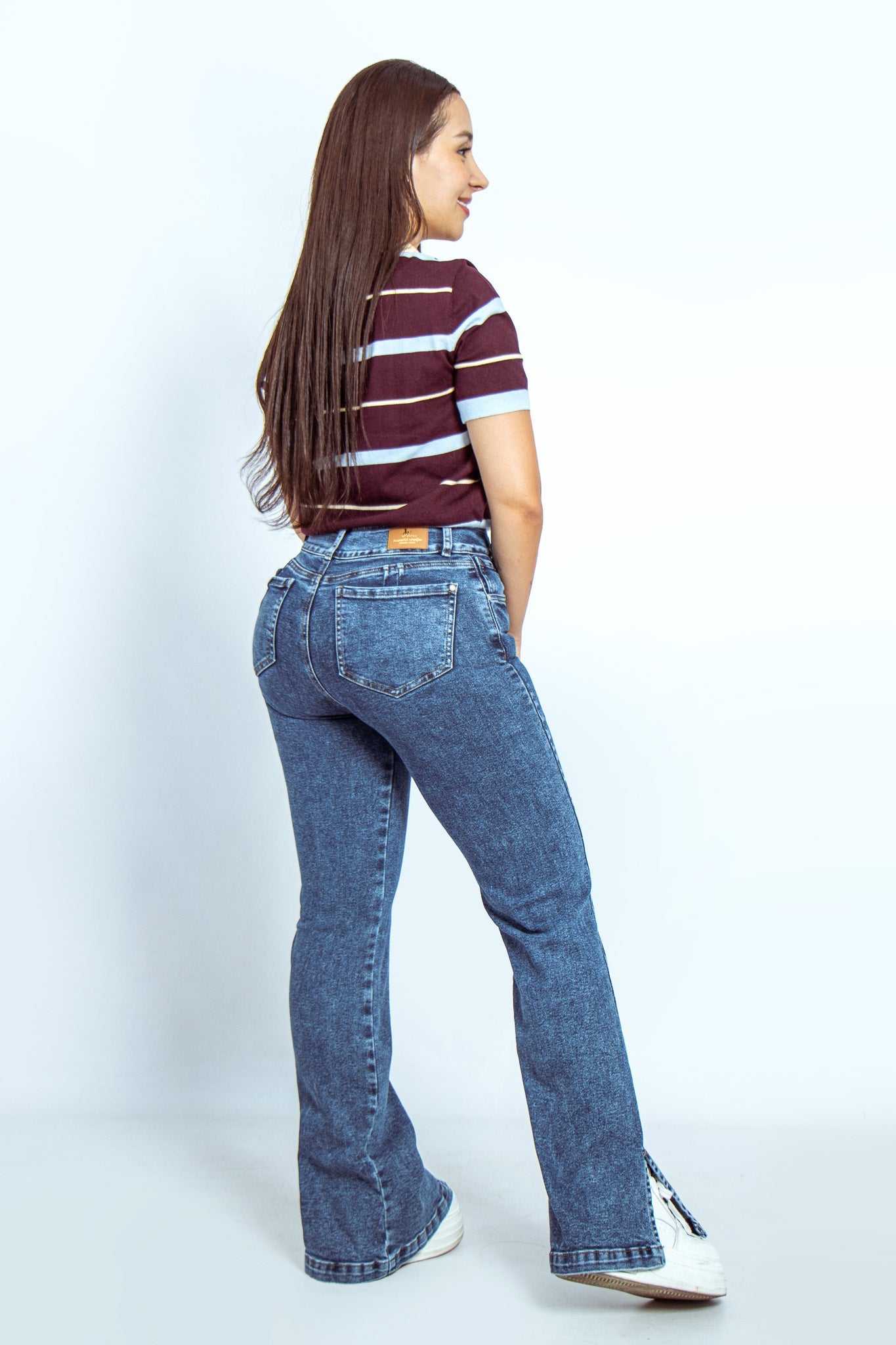 Joy Staz Colombian Jeans Clasico Pierna Recta con Slit Inferior 116011 Jeans Colombianos