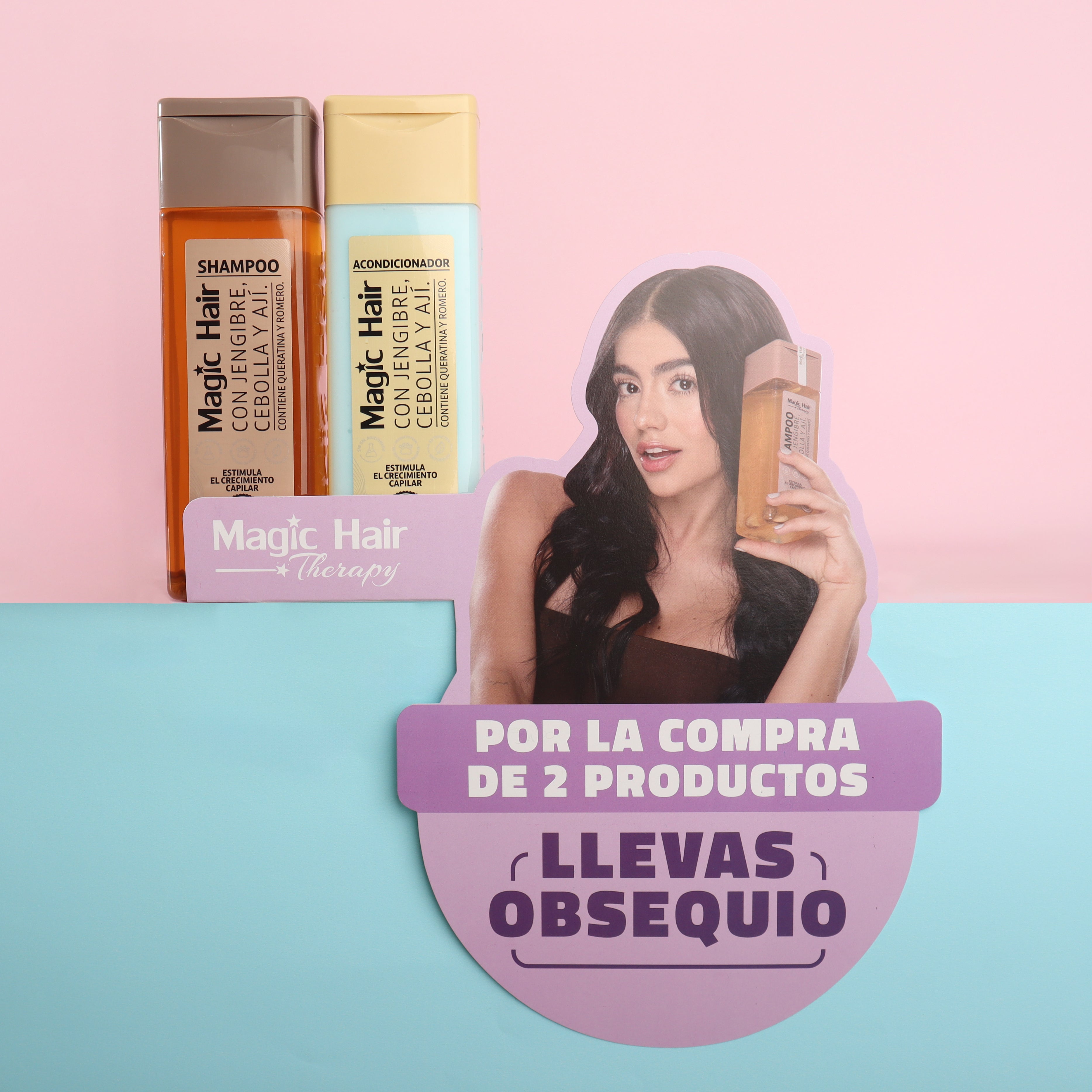 Magic Hair KIT (2 PACK) Magic Hair Shampoo de cebollla con aji y Magic Hair Acondicionador con cebolla jengibre y aji