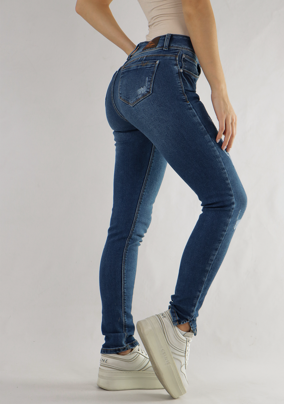 Joy Staz Colombian Jeans Skinny Levanta Cola Tiro Alto Ref. 115087 Jeans Colombianos