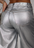 Joy Staz Colombian Jeans Metallic Silver Wide-Lise Jeans REF. 715061