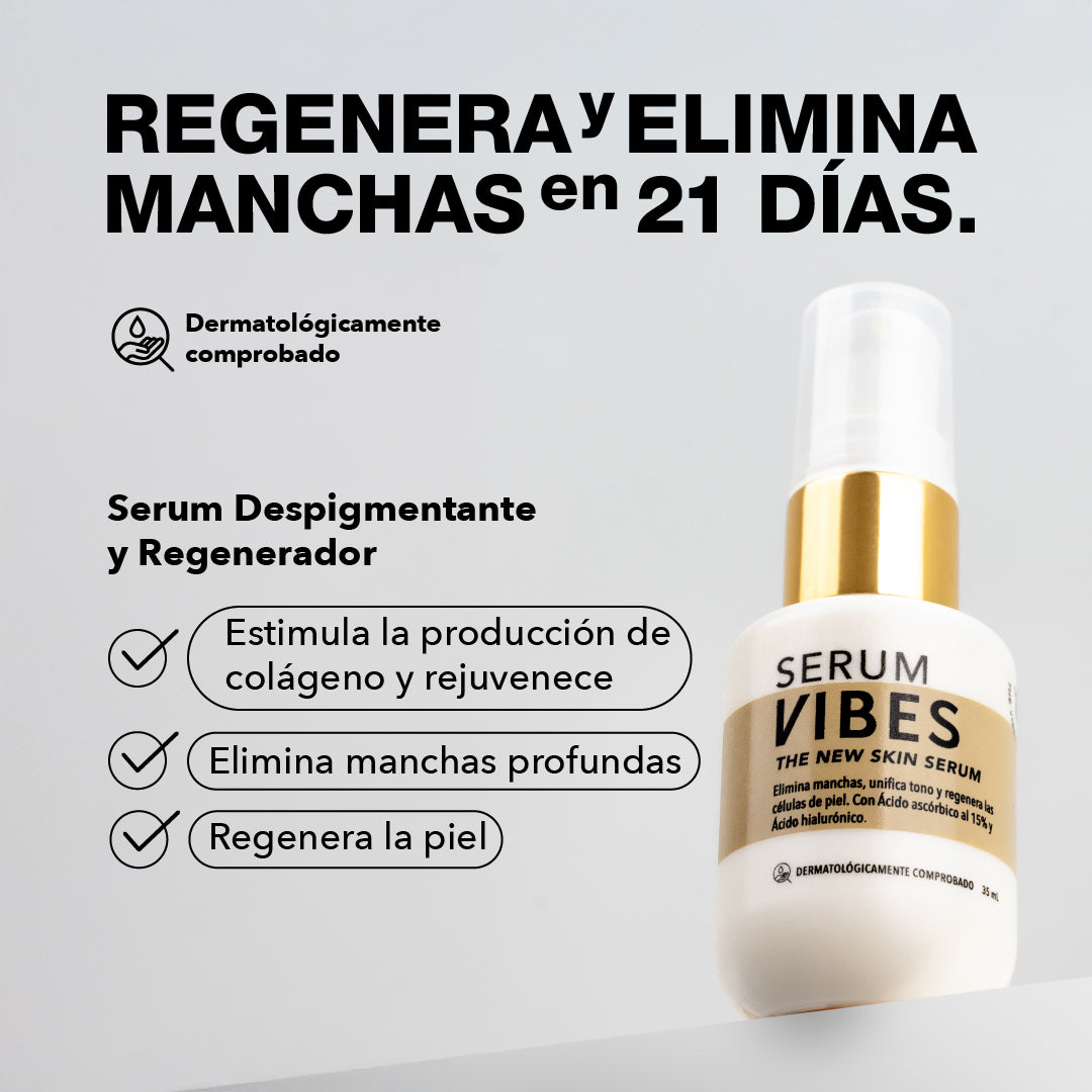 VIBES SERUM VITAMINA C DESPIGMENTANTE PARA MANCHAS Y TONO UNIFORME
