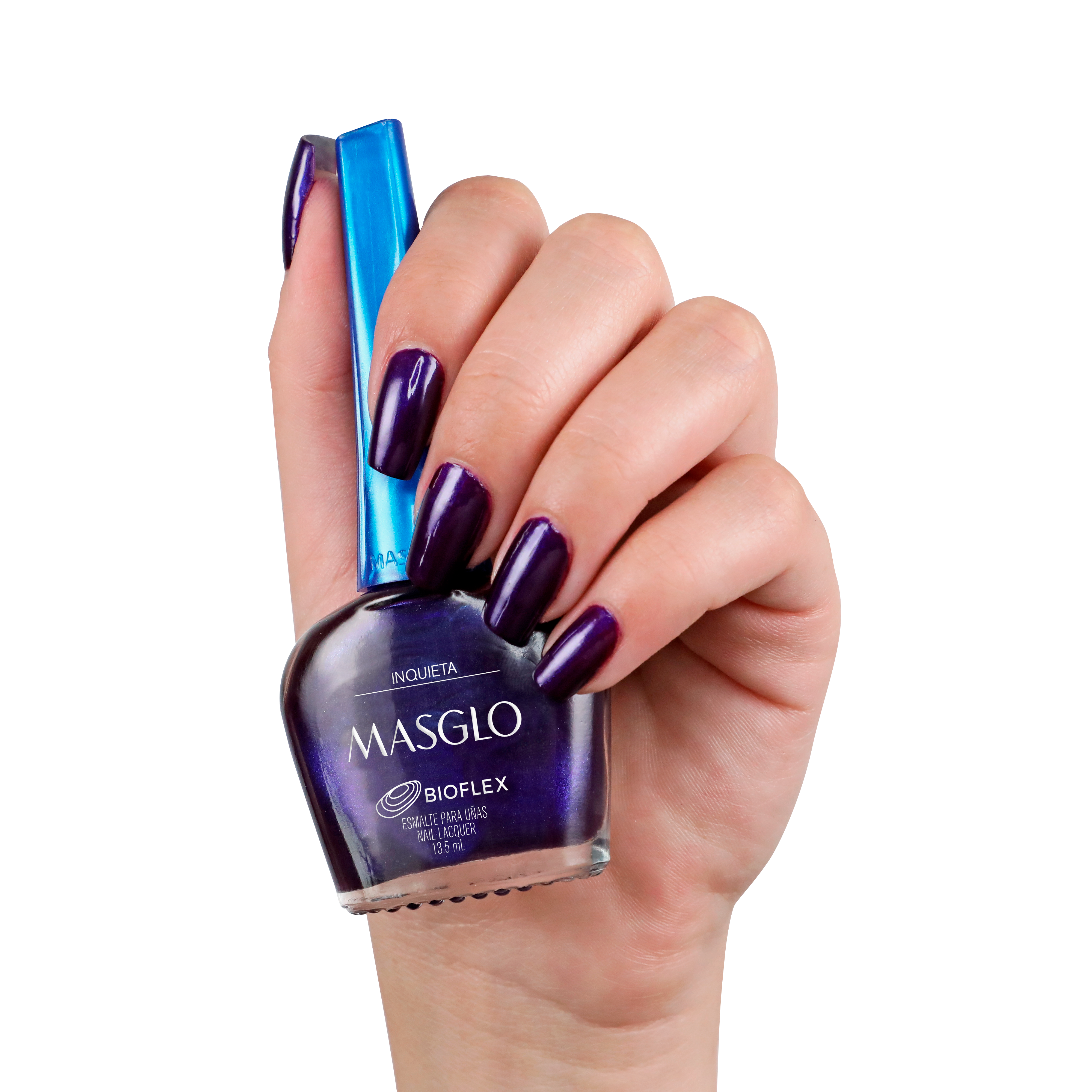 INQUIETA - ESMALTE TRADICIONAL TRASLUCIDO MASGLO 13,5 ML - GAMA MORADO