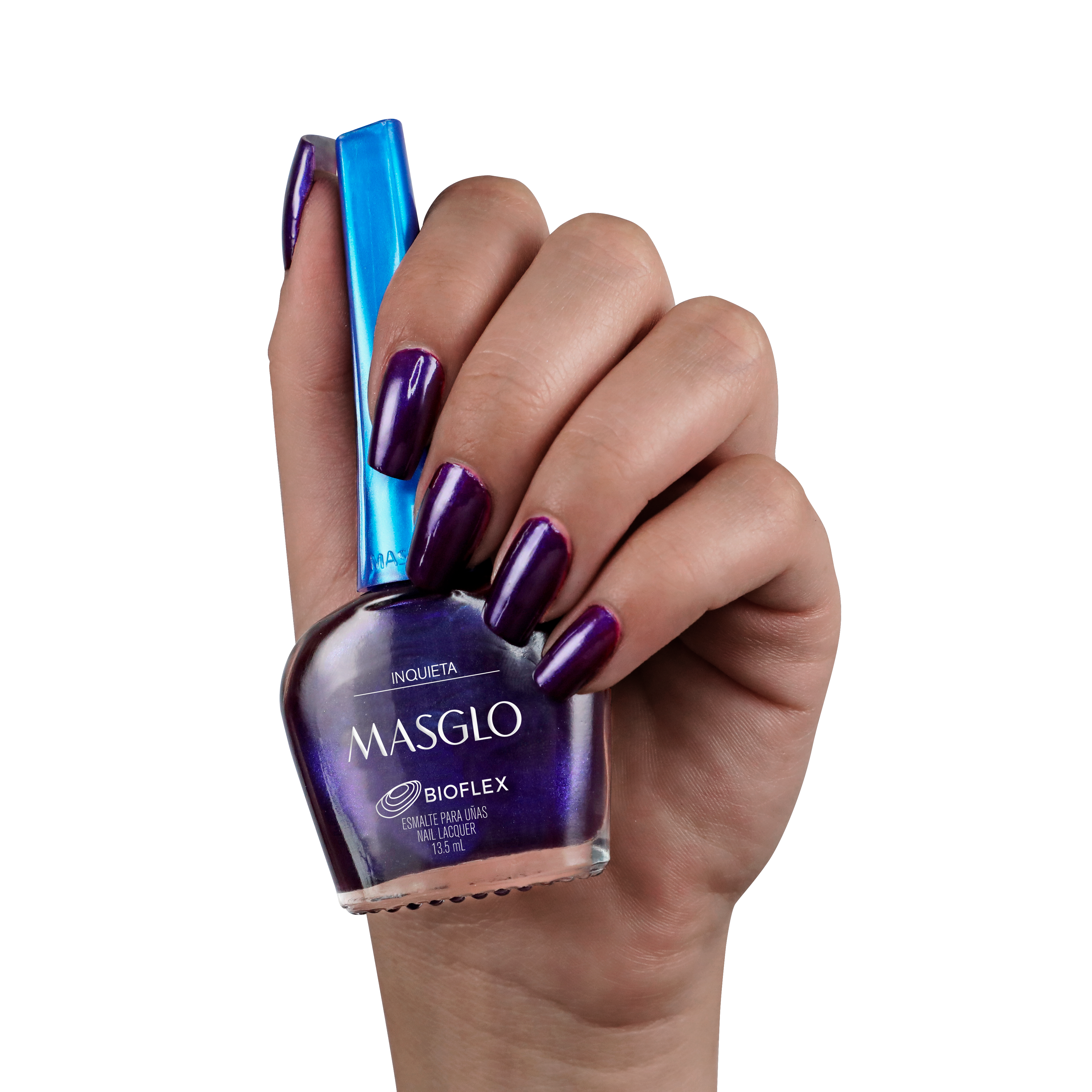 INQUIETA - ESMALTE TRADICIONAL TRASLUCIDO MASGLO 13,5 ML - GAMA MORADO