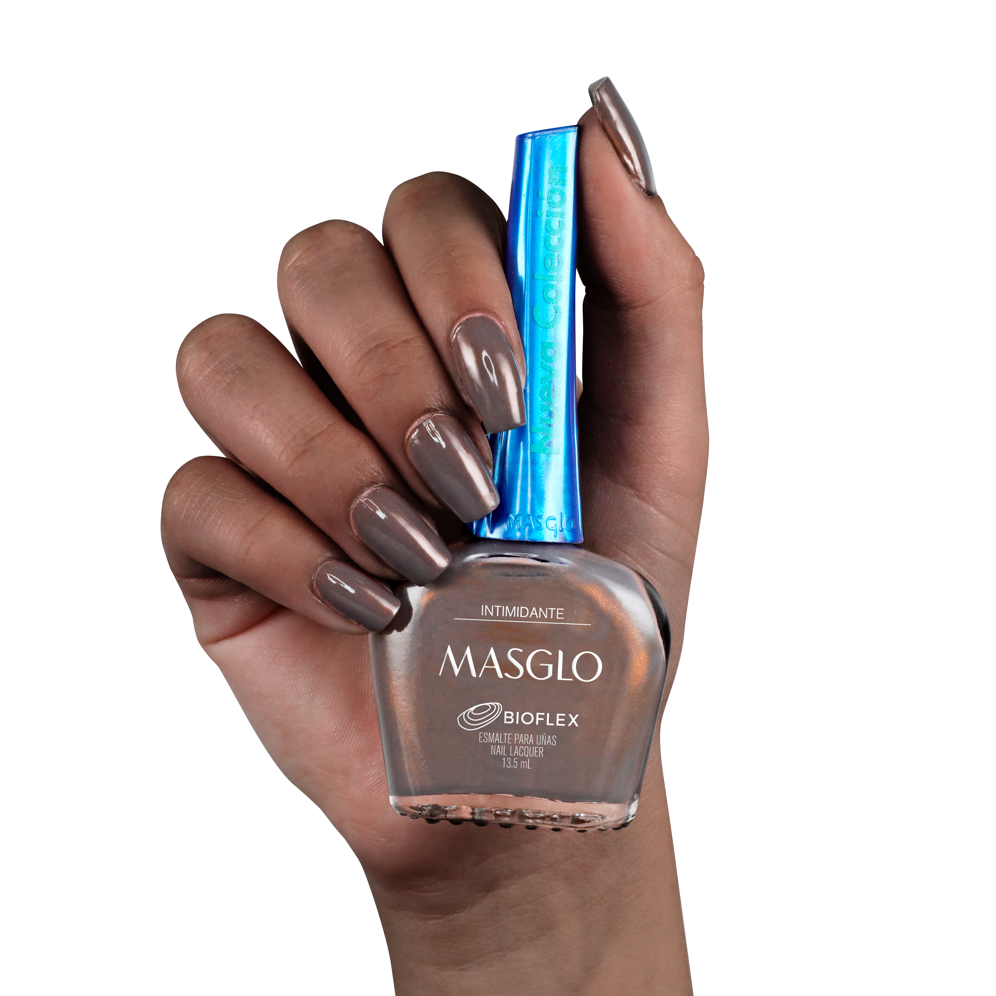INTIMIDANTE - ESMALTE TRADICIONAL PERLADO MASGLO 13,5 ML - GAMA MARRoN