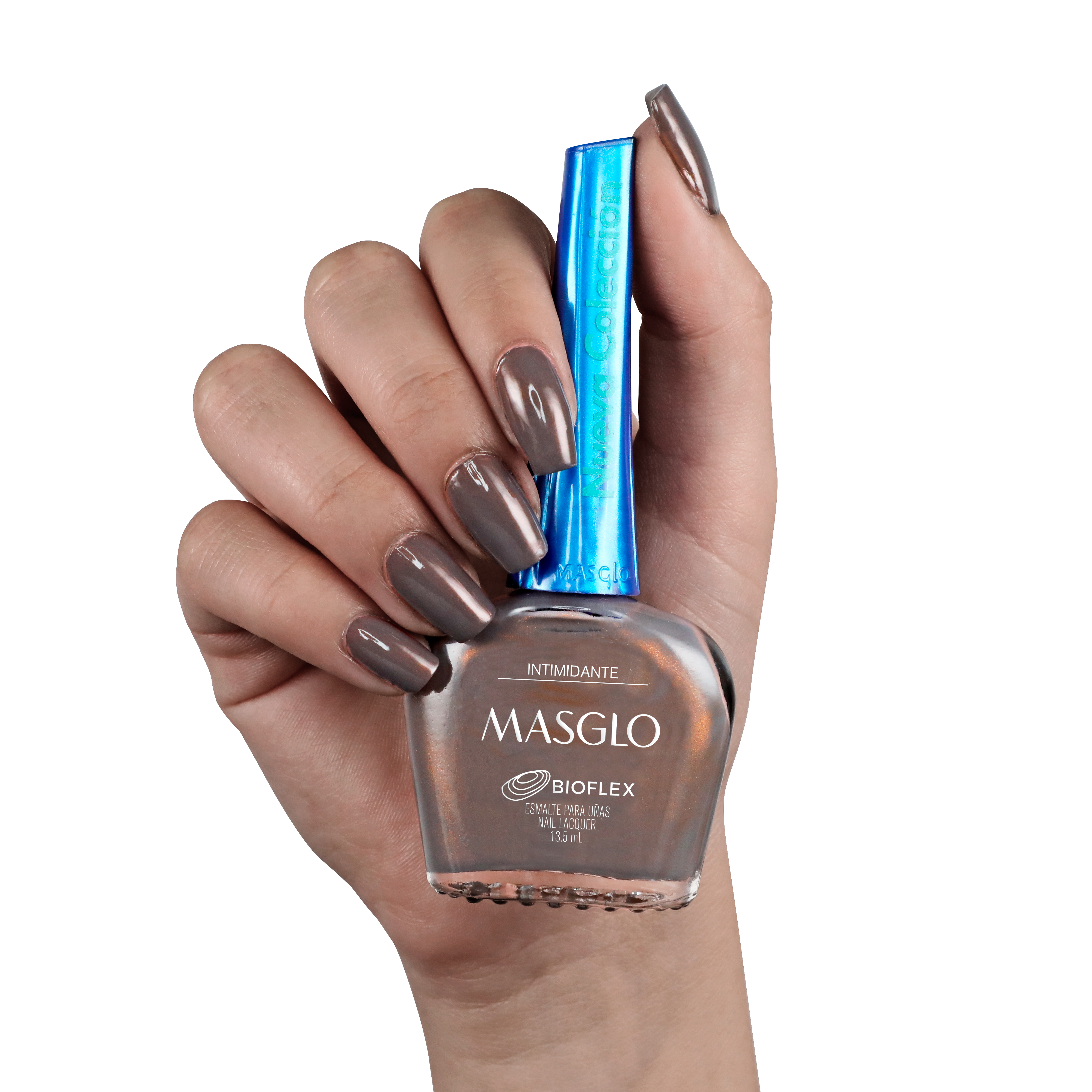 INTIMIDANTE - ESMALTE TRADICIONAL PERLADO MASGLO 13,5 ML - GAMA MARRoN