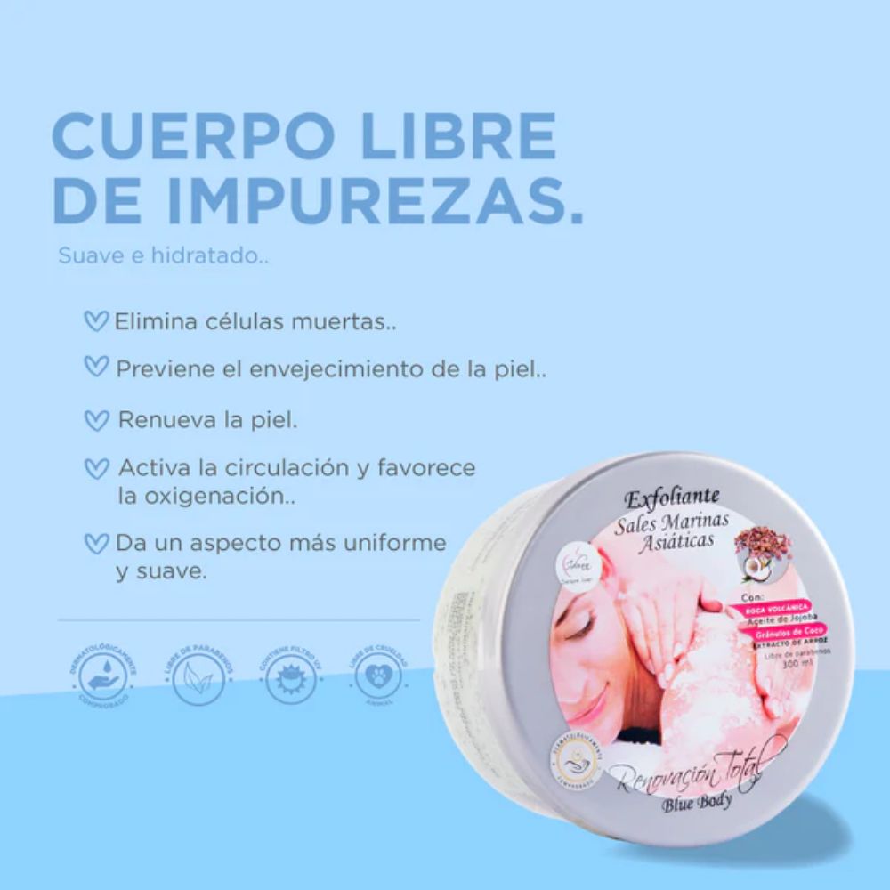 Idunn Perfect Skin Asian Sea Salt Body Scrub x300ml