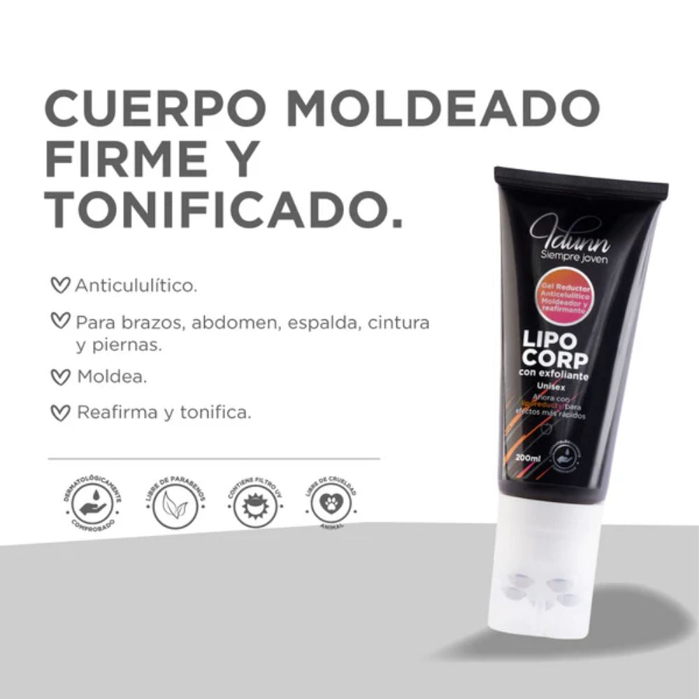 Idunn piel perfecta Gel reductor Lipocorp x200ml