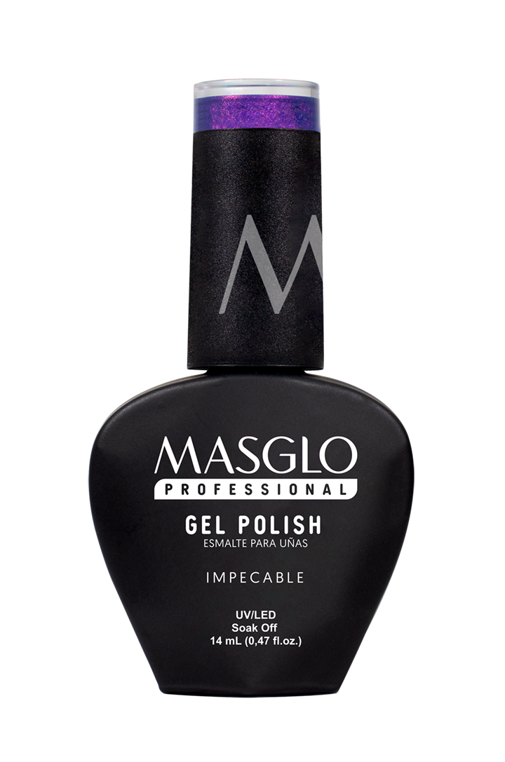 FLAWLESS - MASGLO PROFESSIONAL GEL POLISH SEMI-PERMANENT NAIL POLISH 14 ML PEARL - PURPLE RANGE