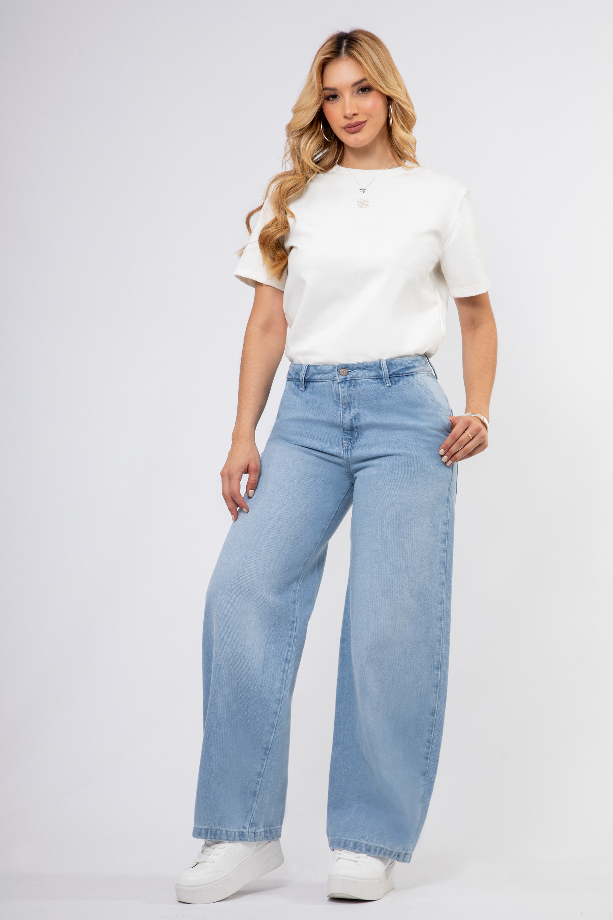 Upfemme Colombian Jeans Semi Barrel Tiro Alto Diseño Exclusivo REF - Up 3096 Jeans Colombianos