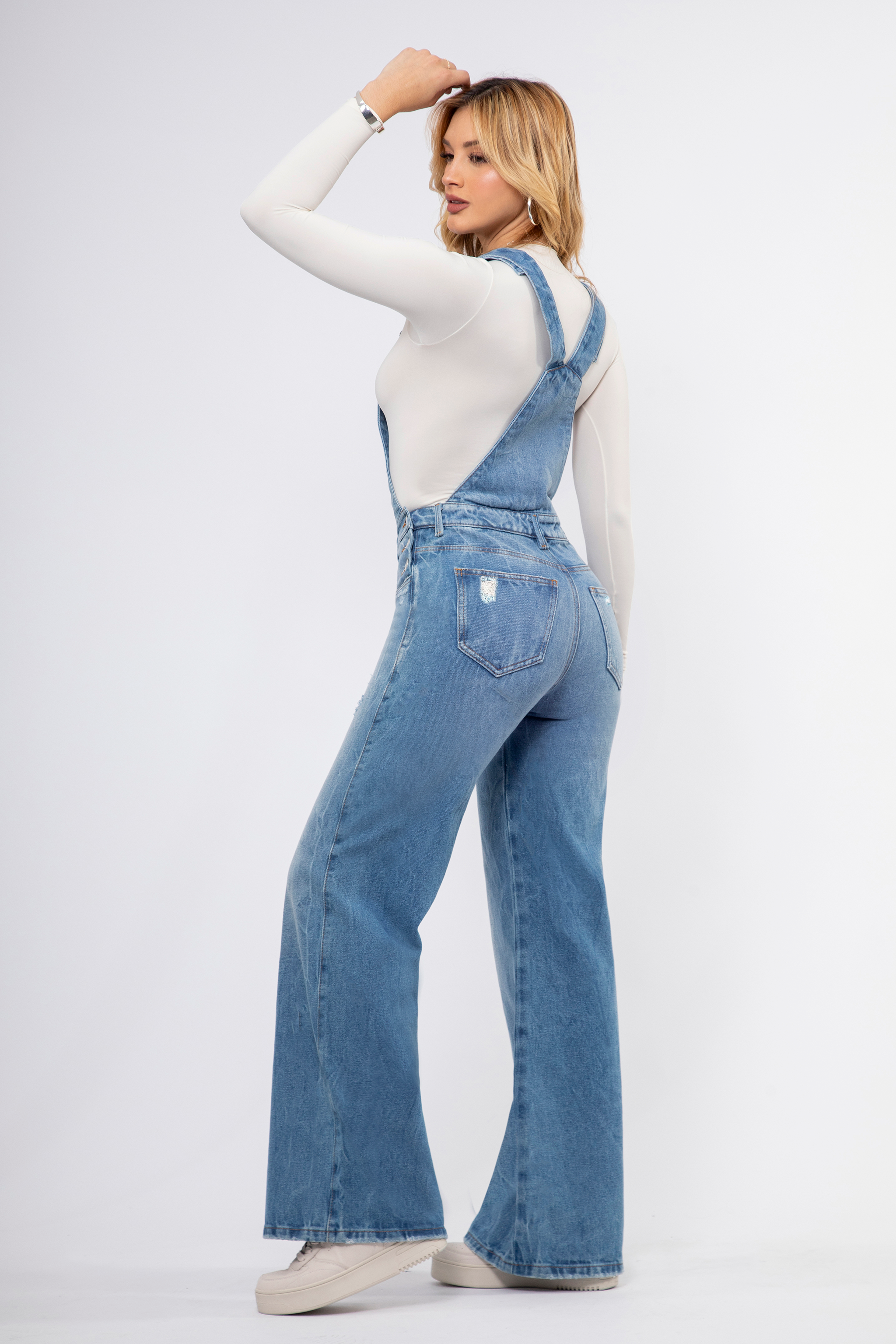 Upfemme Colombian Jeans Overol Cintura Alta Skinny Push Up Realce de Figura. REF - UP 53118 Jeans Colombianos