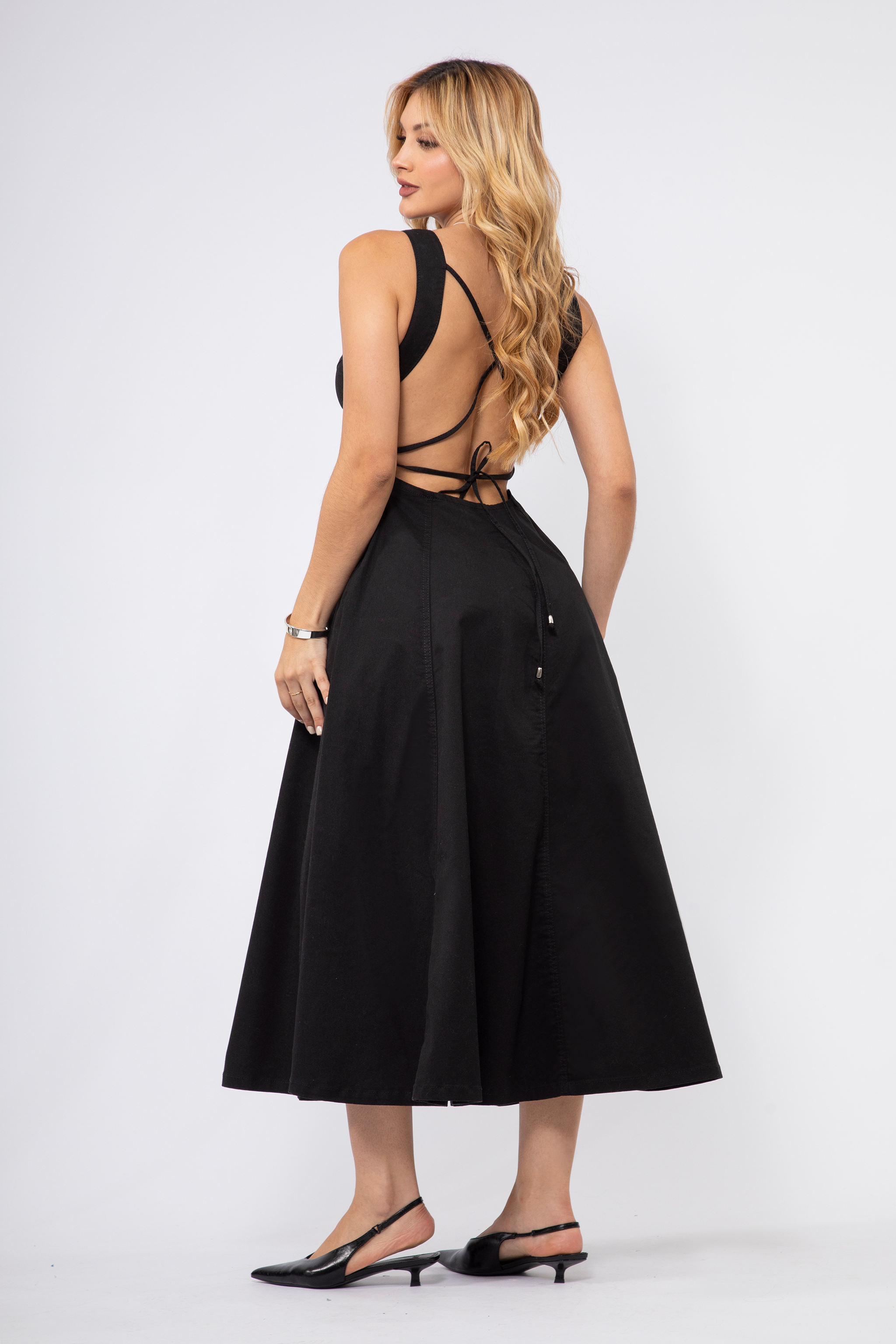 Upfemme Colombian Dress Vestido Cintura Alta Skinny Push Up Realce de Figura REF - UP 3106 Vestidos Colombianos
