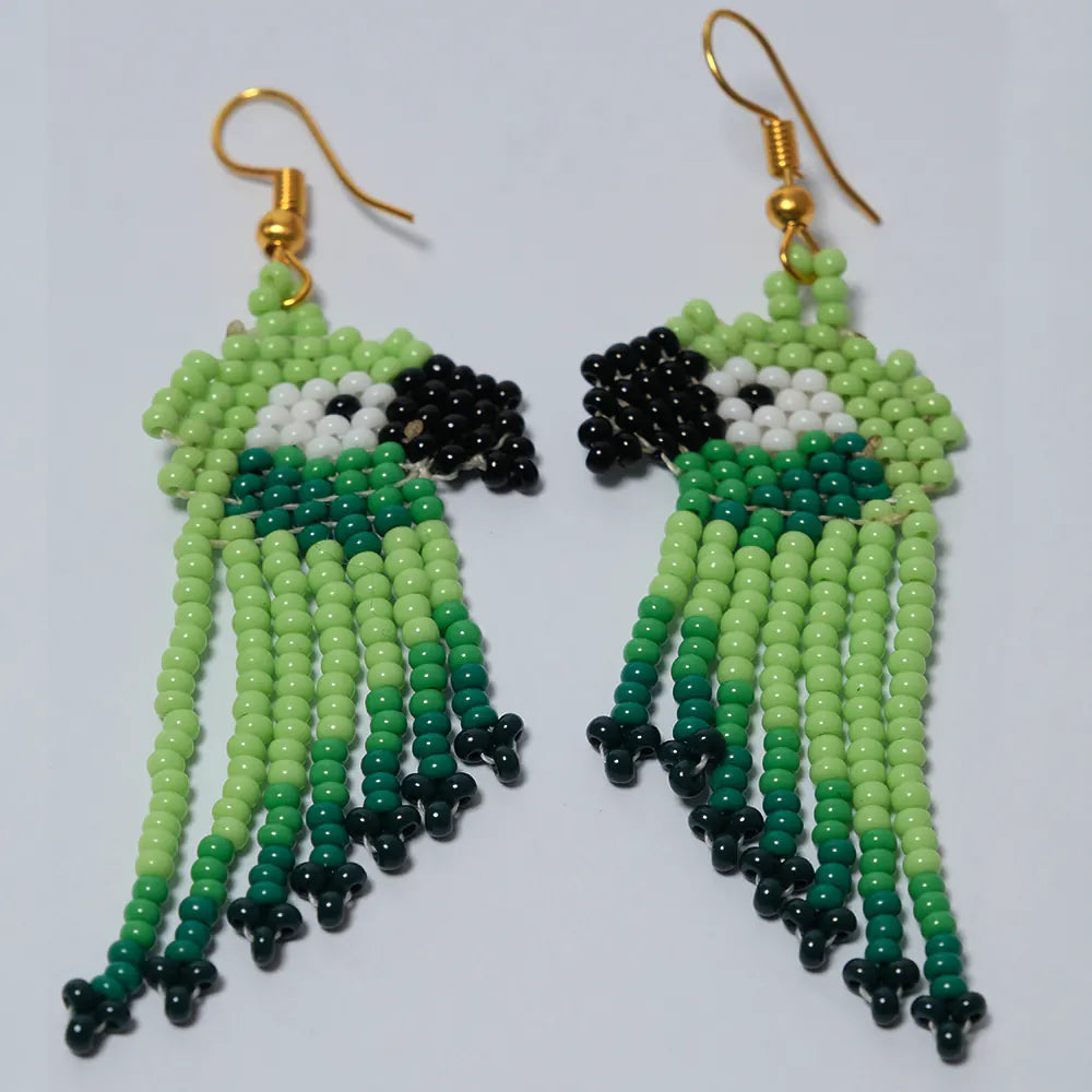 Aretes Guacamaya Esmeralda J3-03