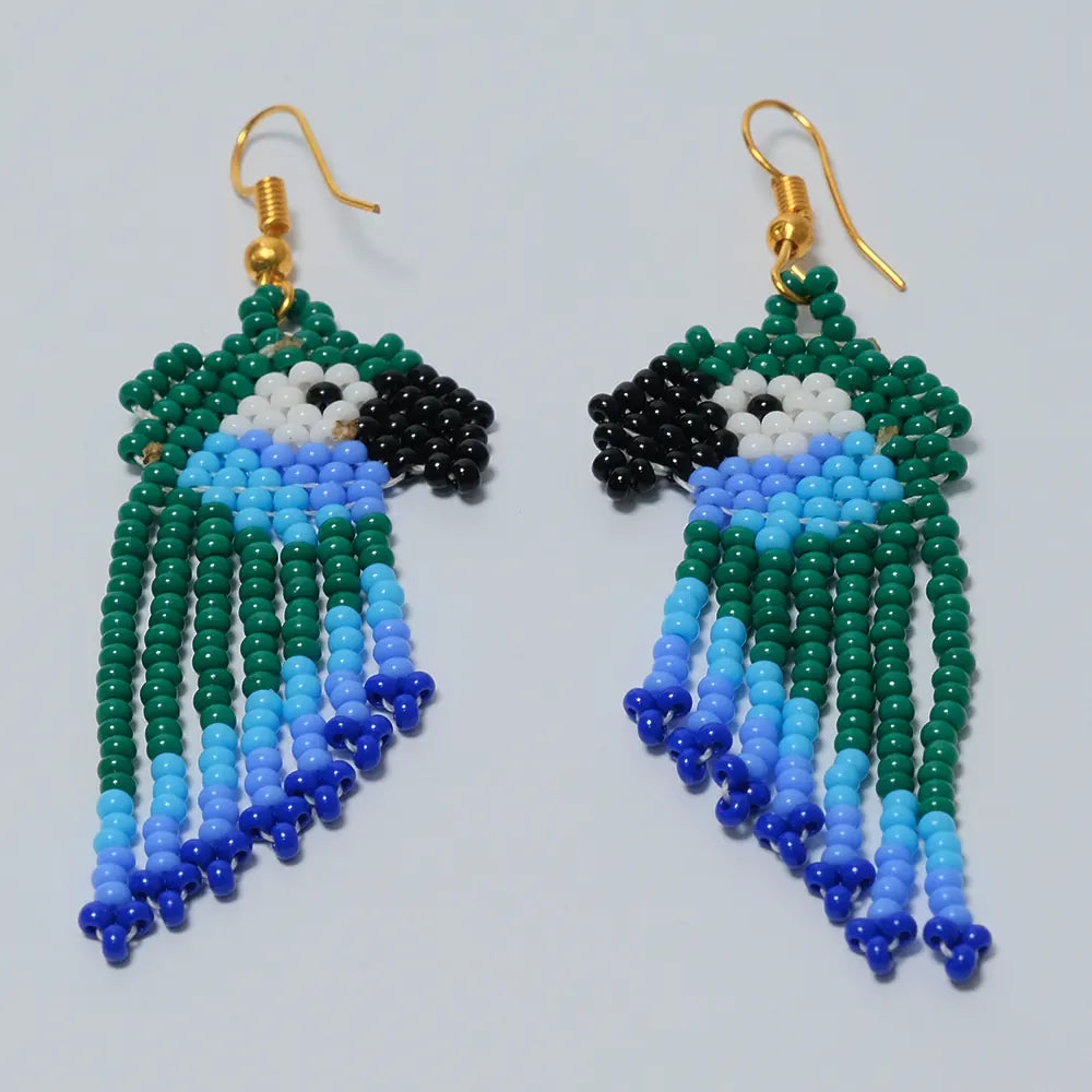 Aretes Susurro Guacamaya Azul J3-09
