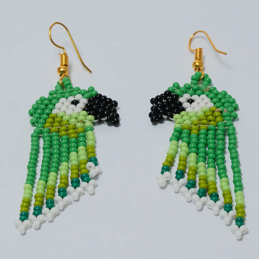 Aretes Paraiso Guacamaya Esmeralda J3-10