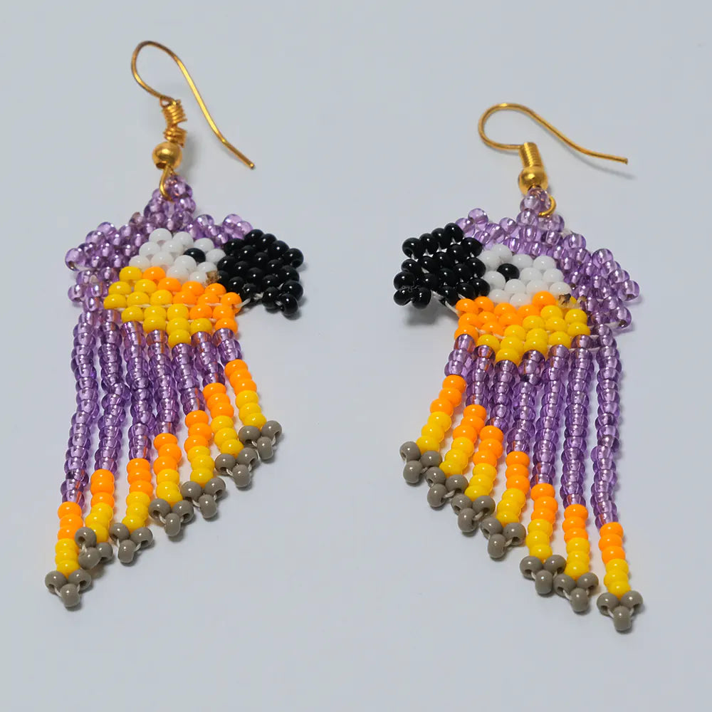 Aretes Puesta de Sol Guacamaya Amatista J3-11