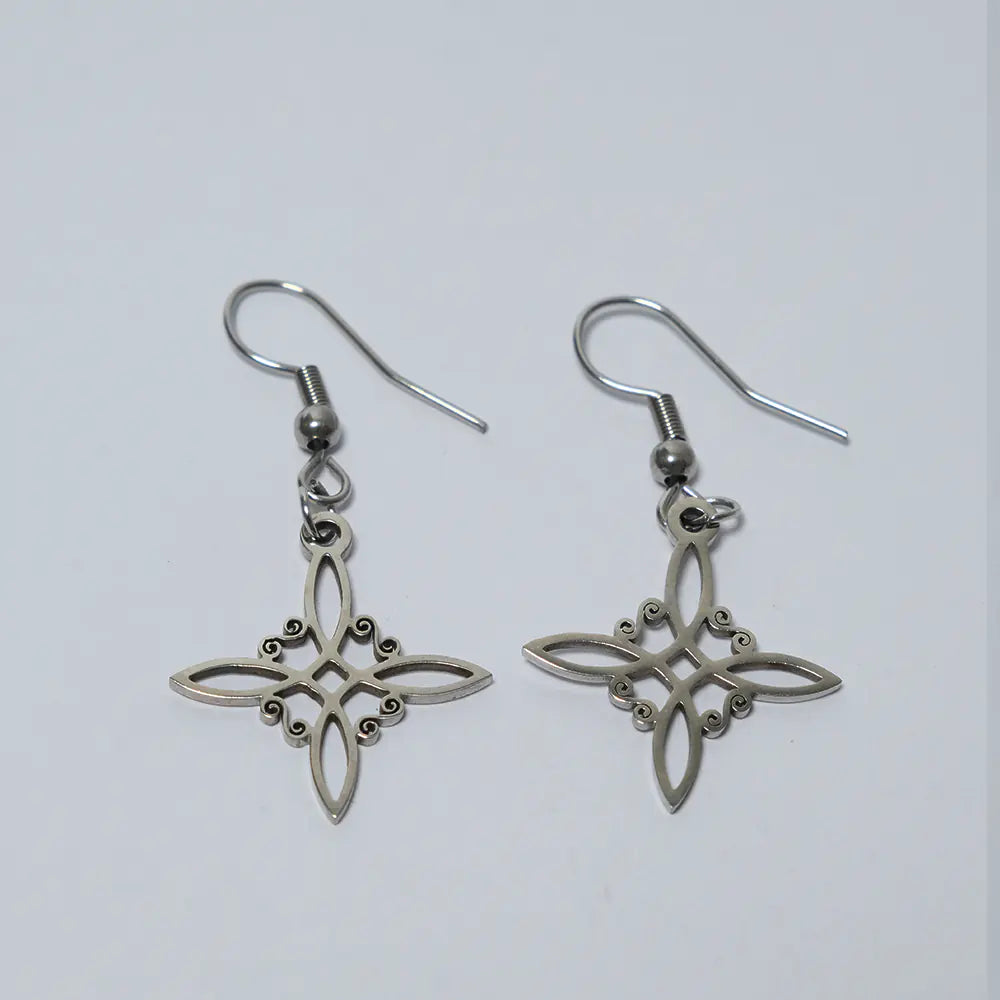 Aretes Premium Cruz Filigrana Colgante J8-02