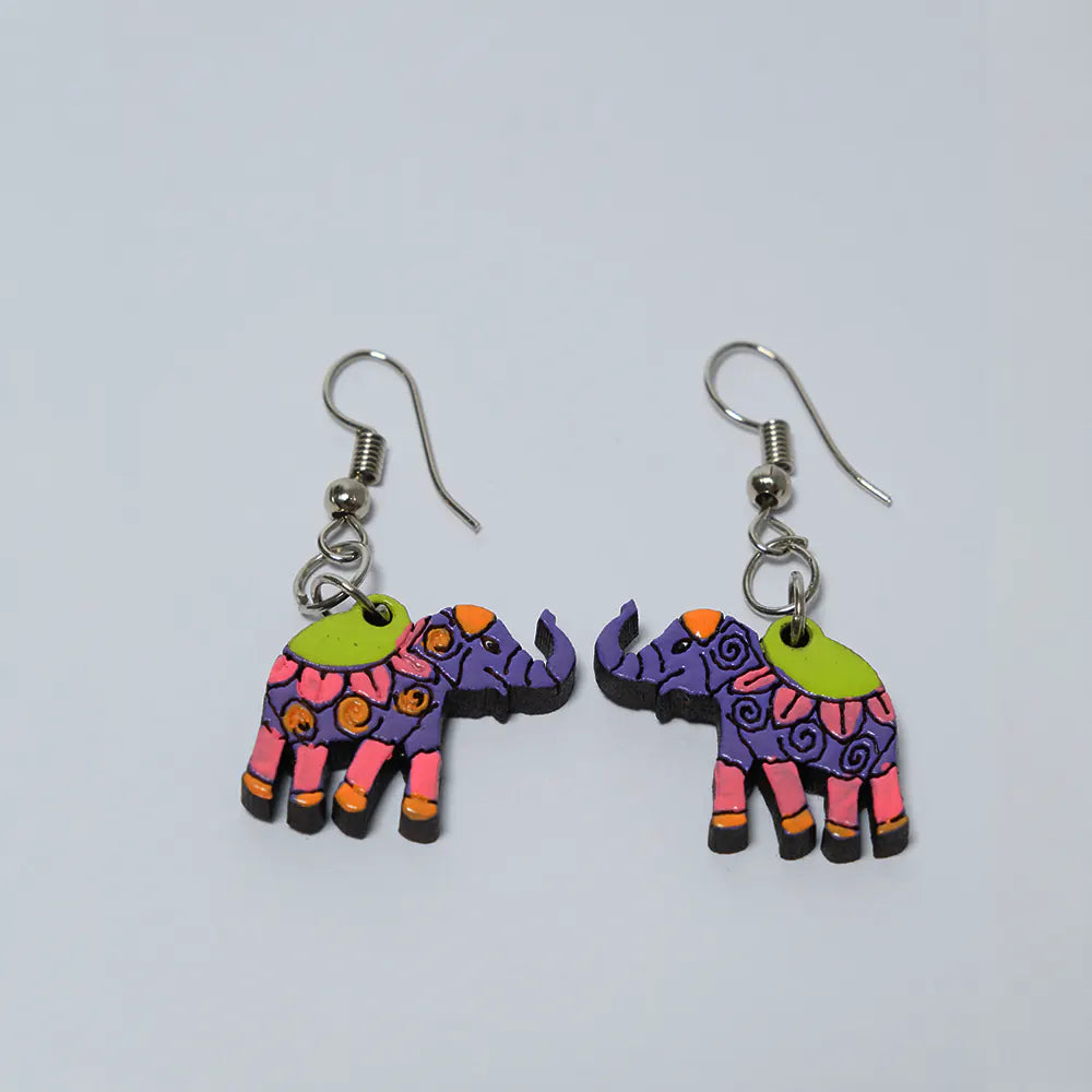 Aretes Premium Elefante de Colores J9-09